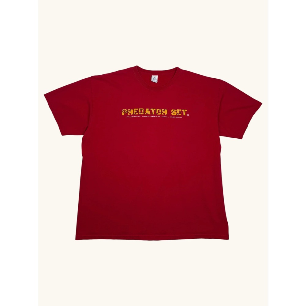 Yazbek Predator Set El Eden Puerto Vallarta Mexico Red Graphic T-Shirt Mens XXL